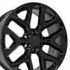 OE Wheels CV98B 22x9 6x139.7 24et Gloss Black Wheel