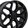 OE Wheels CV98B 22x9 6x139.7 24et Satin Black Wheel