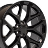 OE Wheels CV98B 24x10 6x139.7 24et Gloss Black Wheel