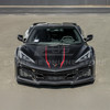 EOS 3 Piece Front Splitter - Carbon Flash Metallic - C8 Corvette Z06 (FLIP-683-V2-ABS)