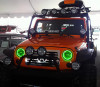 Oracle 07-17 Jeep Wrangler Surface Mount LED Headlight Halo Kit - Green - 3943-004 Photo - lifestyle view