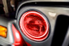 Oracle 97-06 Jeep Wrangler TJ Surface Mount LED Headlight Halo Kit - Red - 3947-003 Photo - lifestyle view