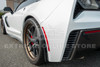 EOS Extended Rear Splash Guards - Matte Black - C7 Corvette Stingray / Z06 (MF-233-ABS)