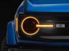 Raxiom 21-26 Ford Bronco LED Halo Headlights with Amber Backlight- Black Housing- Clear Lens - FB48241 Photo - Close Up