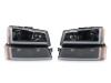 Raxiom 03-06 Chevrolet Silverado 1500 LED LightBar OE Proj Headlights/Bumper Lights- Black - Clear - S169258 Photo - Primary