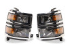 Raxiom 14-15 Chevrolet Silverado 1500 OE Style Headlights/ Chrome Trim- Black - Clear Lens - S169259 Photo - Close Up