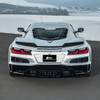 EOS Carbon Fiber Rear Spoiler w. Extended Winglets - C8 Corvette Z06 (SPOILER-733-BKCF_SPLITTER-1354-BKCF)