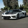 EOS ZR1 Style Fiberglass Carbon Flash Metallic Painted Hood - C8 Corvette Stingray / E-Ray / Z06 / ZR1 (HOOD-1004-V2-FRP)