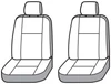 Covercraft 26 Toyota Rav4 Polycotton SeatSaver Custom Front Row Seat Covers - SS2649PCGY Photo - out of package
