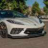 EOS Performance Extended Front Splitter - Hydro-Dipped Carbon Fiber - C8 Corvette