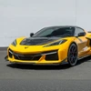 EOS Z07 Style Carbon Fiber Front Splitter & NO-DRILL Canards - C8 Corvette Z06 (FLIP-527-BKCF_SPLITTER-1360-BKCF)