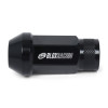 BLOX Racing Street Series Forged Lug Nuts - Black 12 x 1.25mm - Set of 16 - BXAC-00106-SSBK