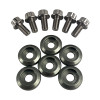 BLOX Racing New Fender Washers Kit M6 12pt - 6pc Large Diameter Gun Metal - BXAC-00311-GM