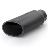 Banks Power Tailpipe Tip Kit - SS Obround Slash Cut - Black - 3.5in Tube - 4.38in X 5.25in X 13.38in - 52919