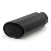 Banks Power Tailpipe Tip Kit - SS Obround Slash Cut - Black - 4in Tube - 5in X 6in X 14in - 52927