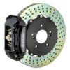 Brembo 03-08 Tiburon Front GT BBK 4 Piston Cast 2pc 328x28 2pc Rotor Drilled-Black - 1A1.6014A1