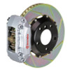 Brembo 04-11 RX-8 Front GT BBK 4 Piston Cast 2pc 328x28 2pc Rotor Slotted Type-1-Silver - 1A2.6018A3