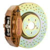 Brembo 15-21 WRX (VA) Front GT BBK 4 Piston Cast 2pc 326 x30 1pc Rotor Drilled - Gold - 1E4.6003A4