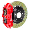 Brembo 03-07 H2 Rear GT BBK 4 Piston Cast 2pc 380x32 2pc Rotor Drilled-Red - 2B1.9001A2