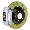 Brembo 99-04 996 Rear GT BBK 4 Piston Cast 2pc 345x28 2pc Rotor Drilled-Silver - 2C1.8007A3
