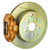Brembo 02-07 Impreza/WRX Rear GT BBK 2 Piston Cast 2pc 316 x20 1pc Rotor Slotted Type1 - Gold - 2E5.5001A4