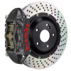 Brembo 11-19 GranTurismo Stradale Rear GTS BBK 4 Piston Cast 380x28 2pc Rotor Drilled-Black HA - 2P1.9043AS