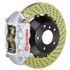 Brembo 12-16 991.1 C2S (PCCB Equipped) Rr GT BBK 4Pis Cast 380x28 2pc Rotor Drilled-Silver - 2P1.9063A3