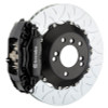 Brembo 95-98 993 C2/C4/C4S/Turbo Rear GT BBK 4 Piston Cast 345x28 2pc Rotor Slotted Type3-Black - 2P3.8019A1