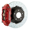Brembo 08-12 Quattroporte Rr GT BBK 4Pist Cast 380x28 2pc Rotor Slotted Type3-Red - 2P3.9023A2