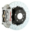 Brembo 08-12 Quattroporte Rr GT BBK 4Pist Cast 380x28 2pc Rotor Slotted Type3-Silver - 2P3.9023A3