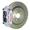 Brembo 10-15 Camaro V6 Rear GT BBK 4 Piston Cast 365x28 1pc Rotor Drilled-Silver - 2P4.8001A3