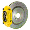 Brembo 10-15 Camaro V6 Rear GT BBK 4 Piston Cast 365x28 1pc Rotor Drilled- Yellow - 2P4.8001A5