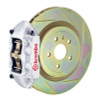 Brembo 10-15 Camaro V6 Rear GT BBK 4 Piston Cast 365x28 1pc Rotor Slotted Type-1-Silver - 2P5.8001A3