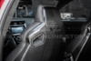 EOS Seat Back Cover Pair w. V Logo - Carbon Fiber - 16-19 Cadillac CTS-V / ATS-V (VENT-909-BKCF-LOGOX2)