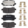 Brembo OE 17-20 Acura MDX/14-20 RLX/15-20 TLX/18-24 Honda Odyssey PRIME Low-Met Brake Pad - Rear - P28091 Photo - Close Up