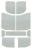 DEI 18-23 Jeep Wrangler JL 4-Door Boom Mat Headliner - 9 Piece - White - 50170