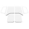 DEI 11-18 Jeep Wrangler JK 2-Door Boom Mat Complete Headliner Kit - 6 Piece - White - 50287