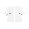 DEI 11-18 Jeep Wrangler JK 2-Door Boom Mat Complete Headliner Kit - 6 Piece - White - 50287