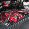 EOS Engine Bay X-Brace - Red Carbon Fiber - C8 Corvette (BRACE-687-RDCF)