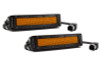 Diode Dynamics 6 In LED Light Bar - Amber Flood Stealth (Pair) - DD6040P