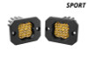Diode Dynamics Stage Series C1 LED Pod Sport - Yellow Flood Flush ABL (Pair) - DD6473P