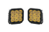 Diode Dynamics SS5 LED Pod Pro - Yellow Flood (Pair) - DD6779P