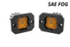 Diode Dynamics Stage Series C1 LED Pod - Yellow SAE Fog Flush ABL (Pair) - DD6851P