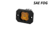 Diode Dynamics Stage Series C1 LED Pod - Yellow SAE Fog Flush ABL Each - DD6851S