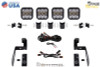 Diode Dynamics Jeep JK SS5 4-Pod CrossLink Grille Lightbar Kit Pro - White Combo - DD7272