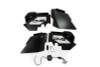 DV8 Offroad 07-18 Jeep Wrangler JK Front Aluminum Inner Fender w/ Rock Lights - Black - INFEND-01FBRL