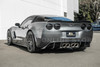 EOS Rear Diffuser Race Style - Carbon Fiber - C6 Corvette Base / GS / Z06 / ZR1