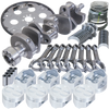 Eagle Chevy 350 1Pc 3.480in Crank 5.700in I-Beam Rods 4.040in Pistons 168 Tooth FP Balanced Assembly - B15403L04068