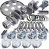 Eagle Chevy 350 1Pc 3.750in Crank 5.700in I-Beam Rods 4.000in Pistons 168 Tooth FP Balanced Assembly - B15505L00068