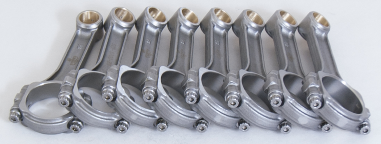 Eagle Chevrolet SB 5.700in 5.700in 5140 Steel 3/8in ARP8740 Bolts I-Beam Connecting Rods - Set of 8 - SIR5700CM